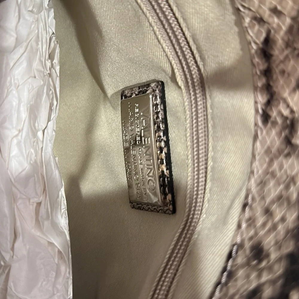 NWT Mario Valentino snake print leather shoulder bag - Picture 8 of 14